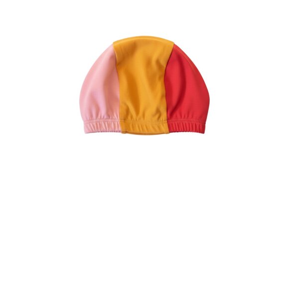 PACIFIC RAINBOW - SWIMMING CAP - YELLOW/RED/PINK - NEW NO TAG - Picture 2 of 3